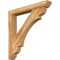 Ekena Millwork Olympic Slat Rough Sawn Bracket w/ Offset Brace, Western Red Cedar, 6"W x 40"D x 40"H BKT0604X40X40OLY06RWR - alternate 1